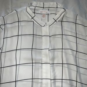 White and Black Checkered Dress Shirt